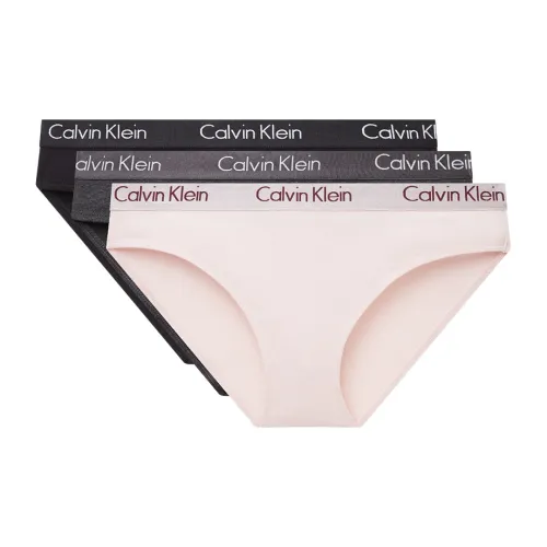 Calvin Klein 1 комплект 3 пачки черный + серый + розовый женские трусики-бикини