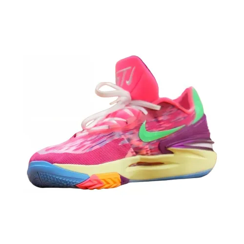 Nike Air Zoom Cut 2 PE Устойчивый к абразиву Дышащий Низкий Топ Баскетбольные кроссовки Мужской Розовый Фиолетовый Зеленый