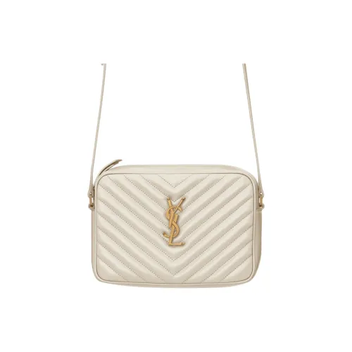 SAINT LAURENT LOU Корова Кожа Camera Сумка Сумка через плечо Сумка на плечо Женская Мягкая Молочно-белая