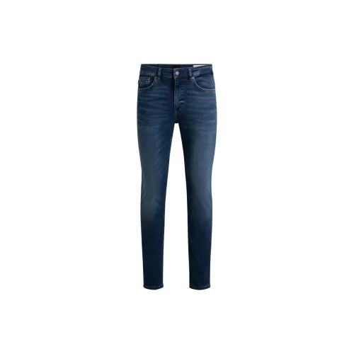 HUGO BOSS Slim Fit Джинсы в красном цвете Cast Soft Motion Denim Jeans Мужские Темно-синие