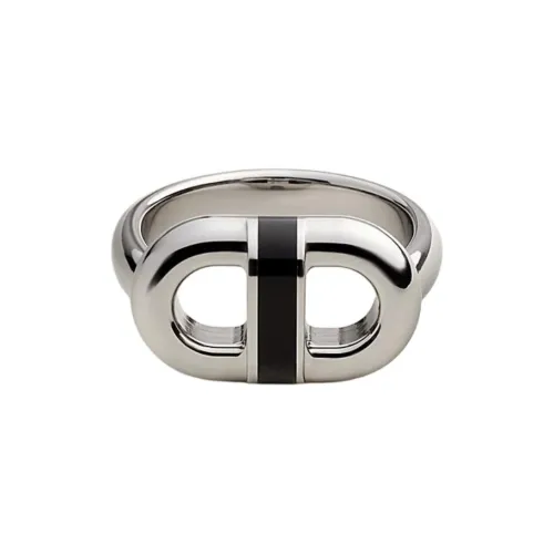 HERMES Нержавеющая сталь Металл Кольца Унисекс Серебряный