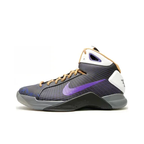 Nike Hyperdunk Амортизация Износостойкий MID Топ Баскетбольные кроссовки Мужские Черный Фиолетовый