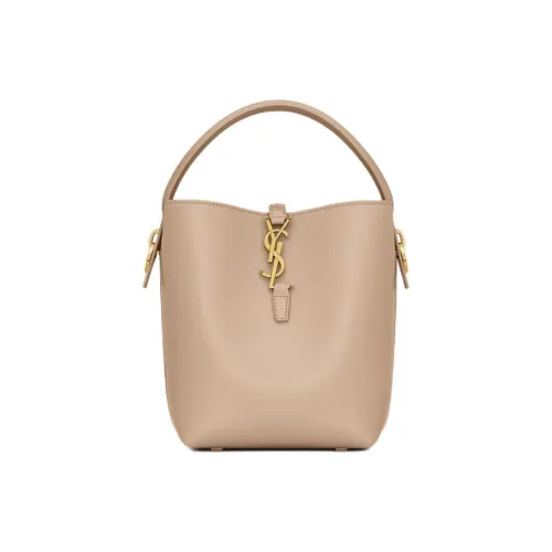 SAINT LAURENT Кожа Одно Плечо Сумка Маленькая Женская Темно-Бежевая