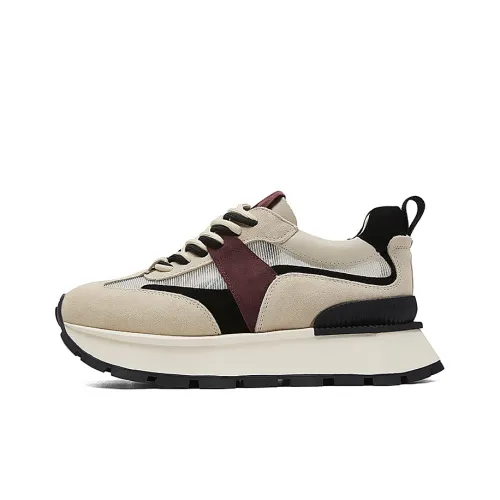 JEEP SPIRIT Противоскользящая и износостойкая визуально увеличивает рост Низкий топ Повседневная обувь Женская