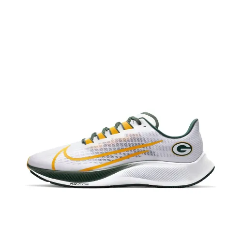 Nike Pegasus 37 Амортизаторы Slip-resistant Низкий топ Марафон Беговые кроссовки Unisex Белый Желтый Зеленый