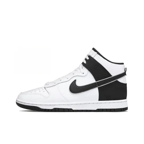 Nike Dunk High SE Slip-Resistant Abrasion-Resistant Дышащий Высокий Топ Скейтбординг Кроссовки Мужские Черный Белый