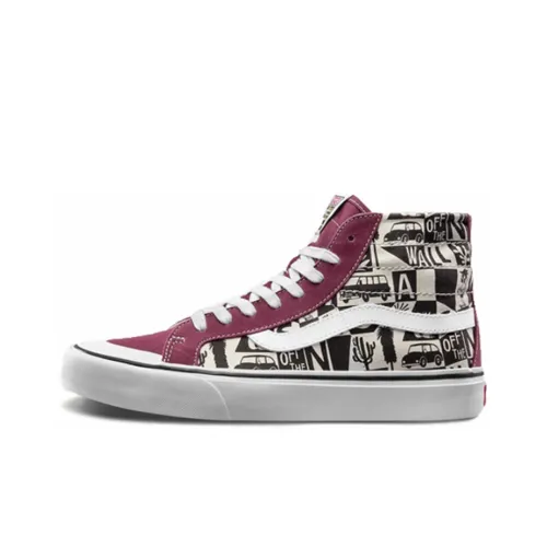 VANS SK8 Легкие и Дышащие Высокие Кроссовки для Скейтбординга Унисекс Красные Белые