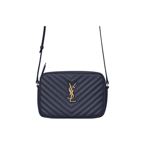 SAINT LAURENT LOU Телячья кожа Camera Сумка Сумка через плечо Сумка на плечо Женская Глубокое море Синий