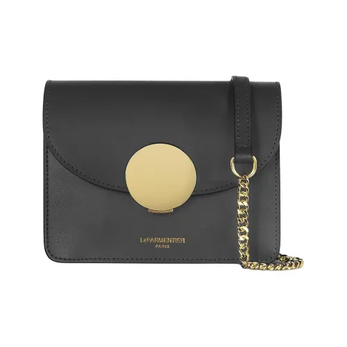 Le Parmentier Сумка через плечо из телячьей кожи мини-сумка женская икорный цвет черный