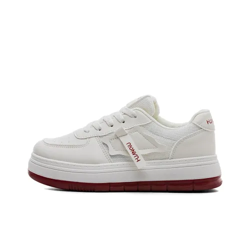 HUANQIU Износостойкий и Легкий Низкий Топ Кроссовки для скейтбординга Женские Белые Красные