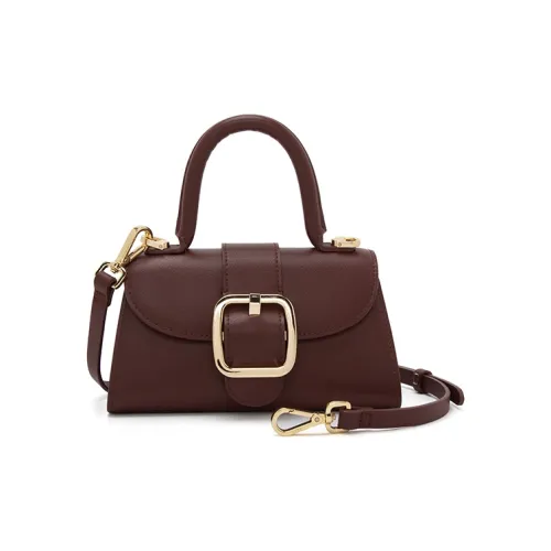 ELLE Кожа Ручная Сумка Сумка через плечо Маленькая Женская Коричневая Белая Розовая