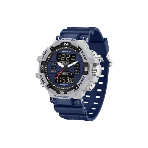 Rlychee Электронные + Кварцевые Мужские Часы 50 мм Синий