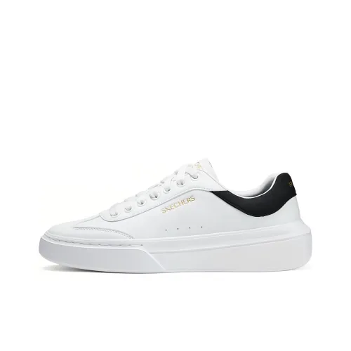 Skechers Court Classics Скейтборд Кроссовки Низкие Белые Черные Мужские