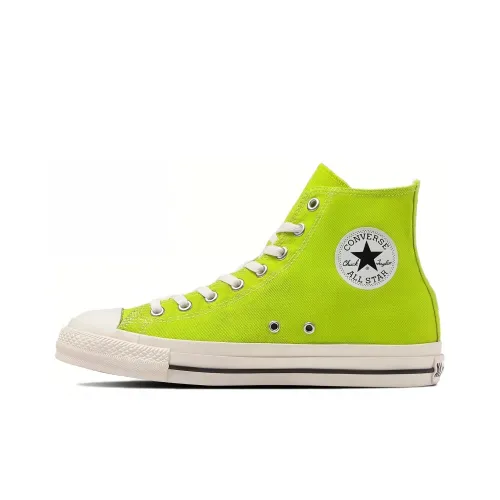 Converse Chuck Taylor All Star Износостойкий и Легкий Высокий Топ Кеды Унисекс Японская Версия в Цвете Лаймово-Зеленый