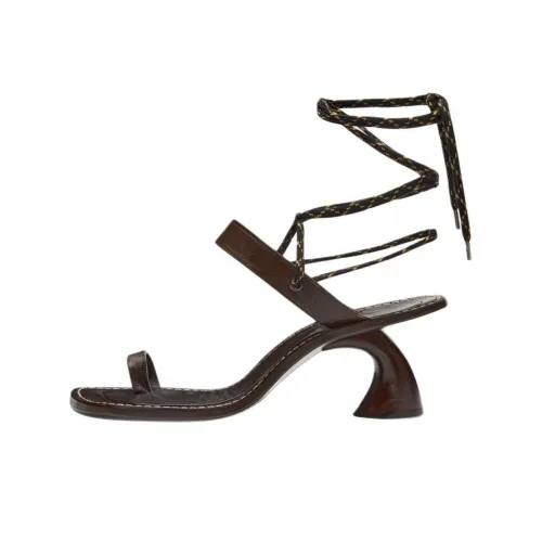 DRIES VAN NOTEN one Ремень Сандалии Темно-кофейный Женские
