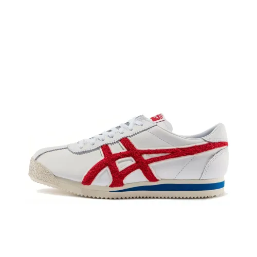 Onitsuka Tiger Corsair Шокабойеры Устойчивые к истиранию Низкий Топ Кэжуал Унисекс Белый Красный