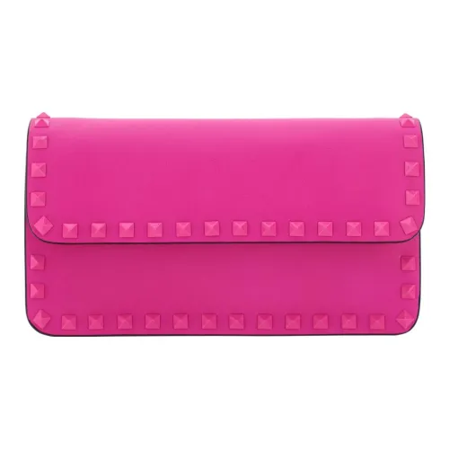 Valentino GARAVANIRockstud Телячья кожа Сумка через плечо Сумка на плечо Женская Розовый Фиолетовый