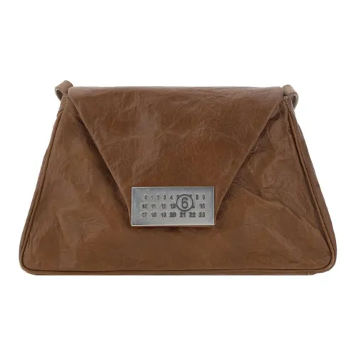 MM6 MAISON MARGIELA Телячья кожа Сумка через плечо Сумка на плечо Женская Коричневая