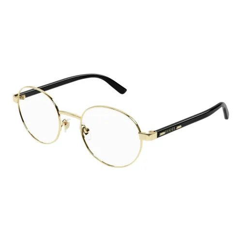 GUCCI Металл Овал Оправы для очков Мужской Золотой
