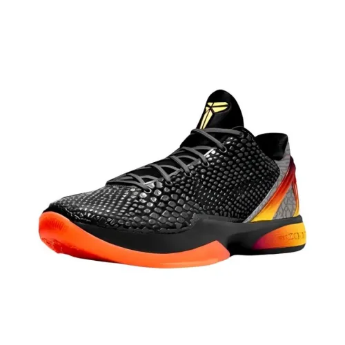 Nike Zoom Kobe 6 Амортизаторы Slip-resistant Низкий Топ Баскетбольные кроссовки Мужской Черный