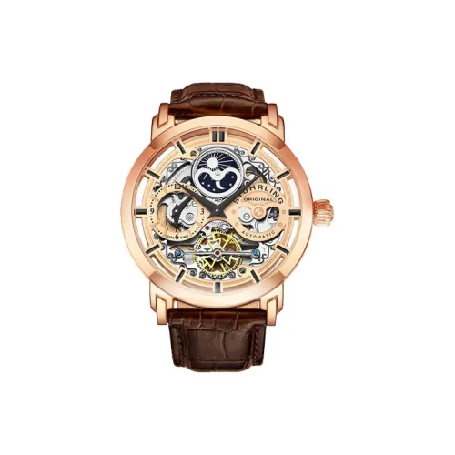 STUHRLING Автоматический Механический Мужской Часы Anatol 371 Series 47 мм Розовое Золото