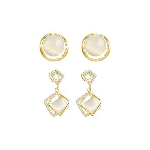 QIMEILA Медный сплав Серьги-кольца 2 штуки женский комплект