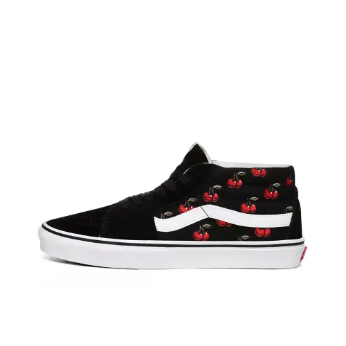 VANS SK8 MID Топ Скейтборд Кроссовки Унисекс Черный Красный