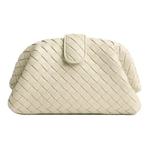 Bottega Veneta Intrecciato Телячья кожа Одно плечо Клатч Женский Светлый хаки