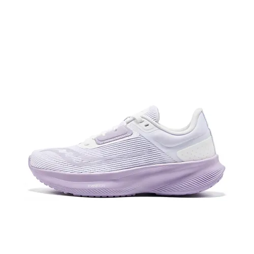 Saucony Vessel Shock Absorbers Slip-Resistant Дышащий Низкий Топ Повседневные Беговые Кроссовки Женские Белый Фиолетовый