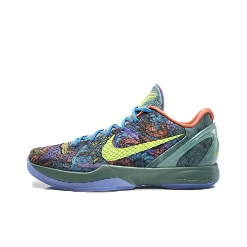 Nike Zoom Kobe 6 Low Топ Баскетбольные кроссовки для игры Мужской Зеленый