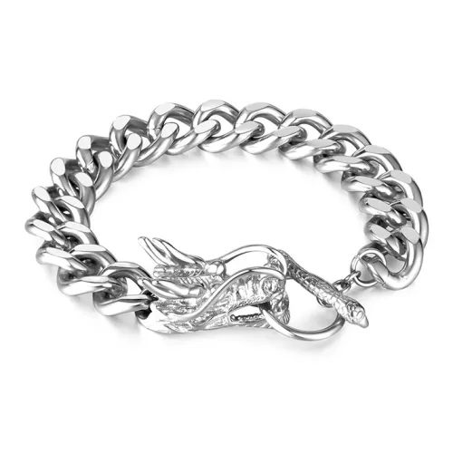 FOREVER MELODY Браслеты из титанового стального сплава Мужской Серебряный