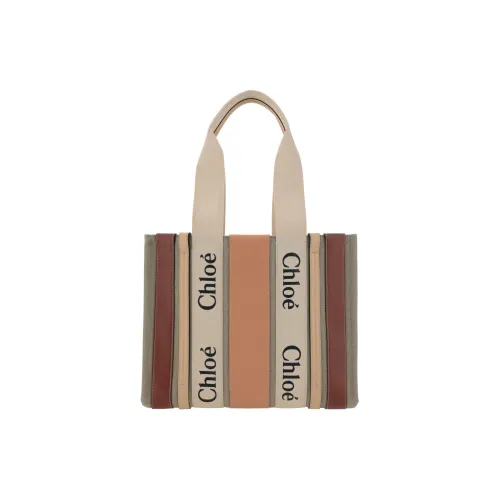 Chloe Canvas Bag Tote Bag Shopping Bag Shoulder Bag Handbag Women's Terracotta Pink