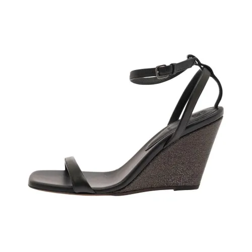 BRUNELLO CUCINELLI One Ремень Сандалии 9 см Женские Черный