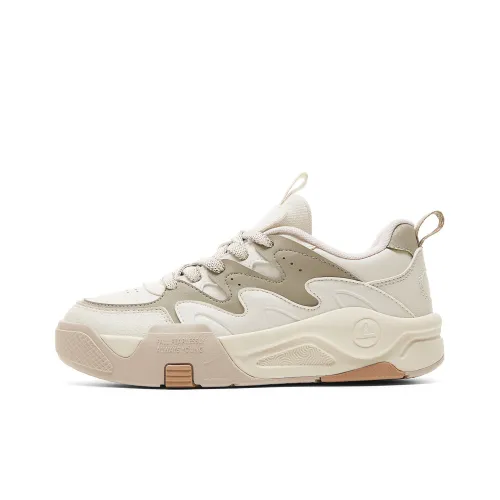 PEAK Скейтборд Кроссовки Низкие Топ Холст Белый/Зеленый Женские