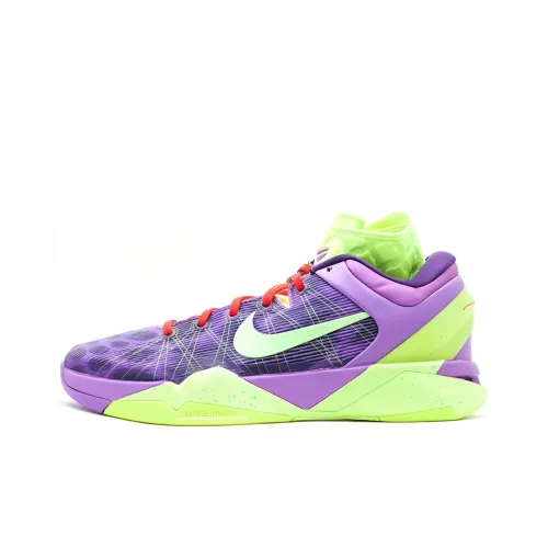 Nike Zoom Kobe 7 Нескользящий Легкий MID Баскетбольные кроссовки Мужской Желтый Фиолетовый