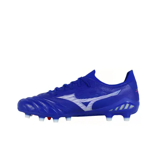 Mizuno Morelia Neo FG Твердый Грунт Противоскользящие Устойчивые к Износу Футбольные Бутсы Мужские Синие