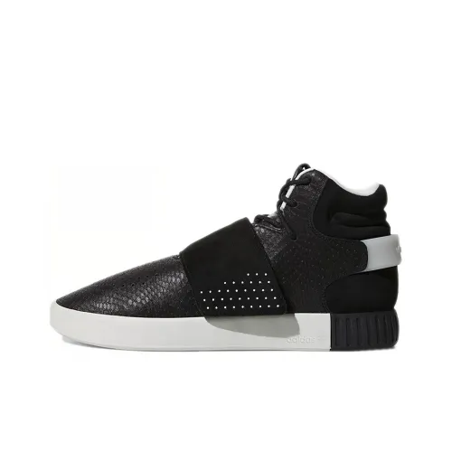 Adidas Originals Tubular Invader Strap Slip-Resistant Abrasion-Resistant MID Skateboarding Top Shoes Men's Black Adidas Originals Tubular Invader Strap Slip-Resistant Abrasion-Resistant MID Скейтбординг Топ Кроссовки Мужские Черные