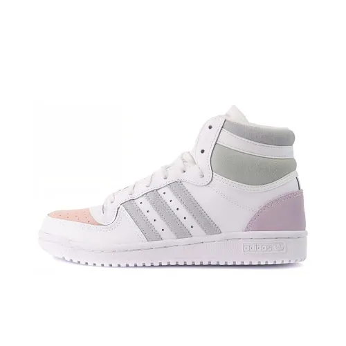 Adidas Originals TOP TEN RB Slip-resistant Abrasion-resistant High Top Skateboard Shoes Женские Белый Оранжевый Синий