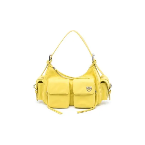 PINKO Love Birds series Переработанный нейлон Сумка Мини Женские Лимон