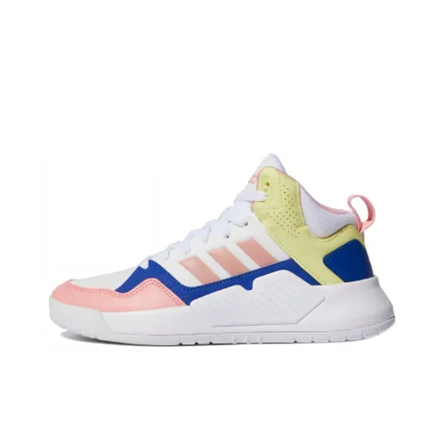 Adidas Neo PLAY9TIS 2,0 Slip-Resistant Abrasion-Resistant MID Топ Скейтборд Кроссовки Женские Белые