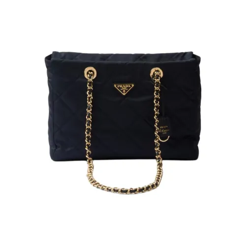 PRADA RE Edition Re Нейлон Переработанный Нейлон Сумка-тоут Сумка для покупок Сумка среднего размера Женская Морской синий