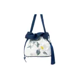 Металлическая пряжа, сатин, темно-синий