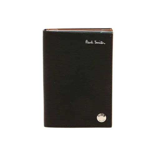 Paul Smith Телячья кожа Держатель для карт Держатель для карт Мужской Черный