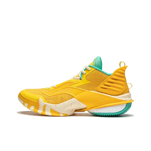LINING Power 10 Баскетбольные кроссовки MID Топ Желтый Мужской