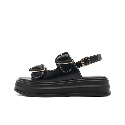 EBLAN Пляжные сандалии черного цвета для женщин