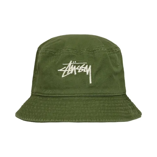 Stussy Cotton Bucket Hats Унисекс Зеленый
