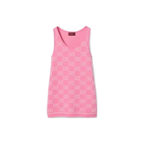 GUCCI SS24 Sleeveless Dress Women's Pink GUCCI SS24 Без рукавов Платье Женское Розовый