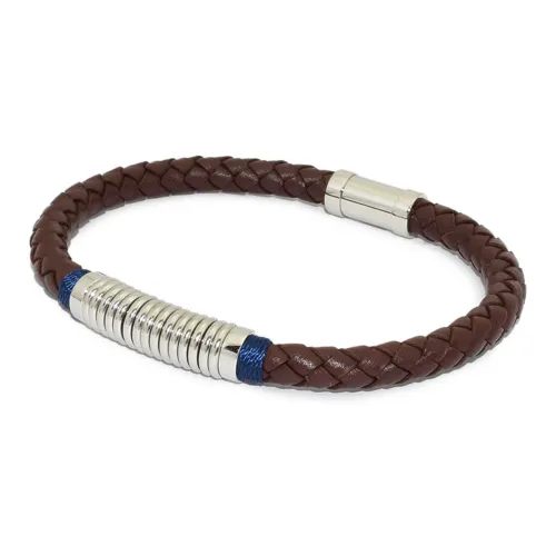 Tommy Hilfiger Нержавеющая сталь Кожа Браслеты Мужской Коричневый