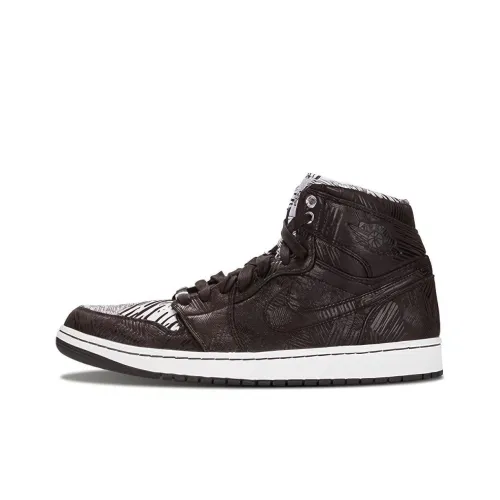 Jordan Air Jordan 1 Retro BHM Черный Месяц Истории High Топ Винтажные Баскетбольные Кроссовки Мужской Черный Выпуск 2015 года