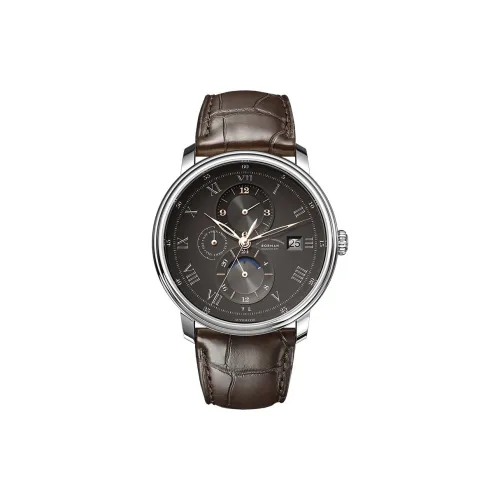 BORMAN Автоматический Механический Механизм Естественная Кожа Ремешок Часы Мужские Черный Циферблат